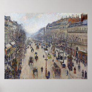Poster Camille Pissarro - Boulevard Montmartre, matin