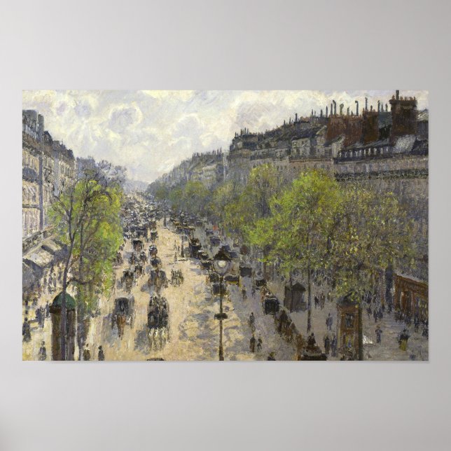 Poster Camille Pissarro - Boulevard Montmartre, Printemps (Devant)