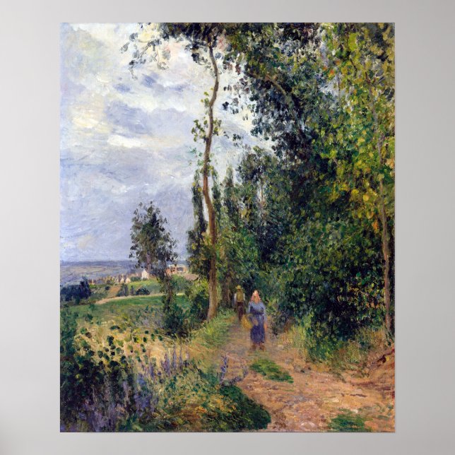Poster Camille Pissarro Côte des Grouettes, près de Ponto (Devant)