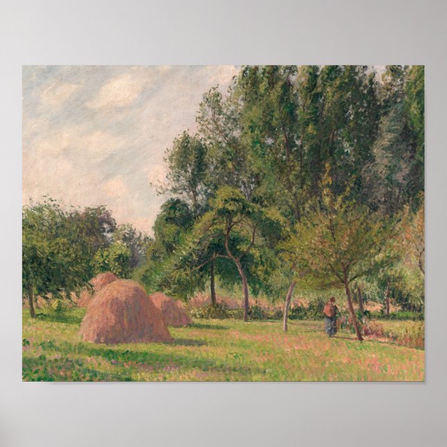 Poster Camille Pissarro - Emballages, Matin, Eragny (Devant)