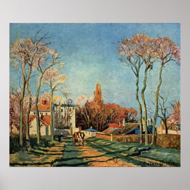 Poster Camille Pissarro Entrée Voisins Village 1872 (Devant)