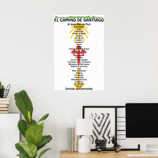 Poster Camino de Santiago Le chemin de saint Jacques 0312