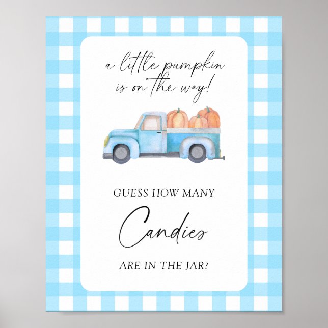 Poster Camion citrouille - devinez combien de bonbons Pos (Devant)