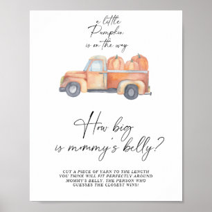 Poster Camion citrouille - quelle est la taille du ventre
