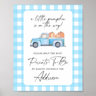 Poster Camion d'automne - Aidez les futurs parents occupé