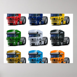 Poster Camion de caricatures