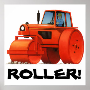 Poster Camion de construction sur mesure pour enfants - R