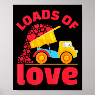 Poster Camion de l'Amour à Cœurs Saint-Valentin Enfants T