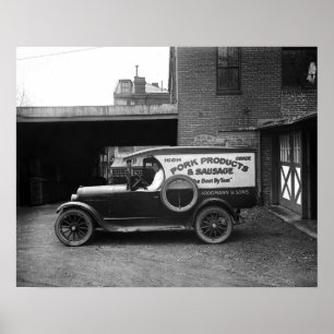 Poster Camion de livraison de boucher, 1926. Photo