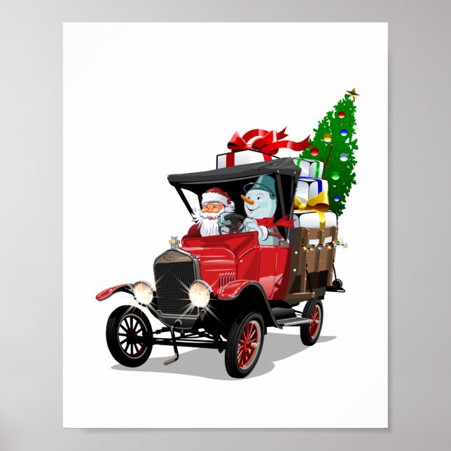Poster Camion de Noël (Devant)