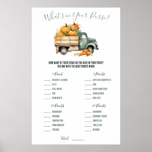 Poster Camion de ramassage vintage Qu'y a-t-il dans votre
