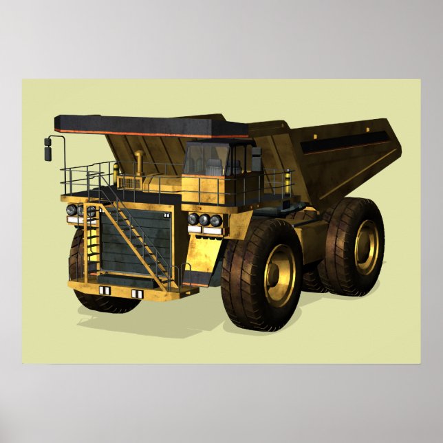 Poster Camion de vidage géant (Devant)