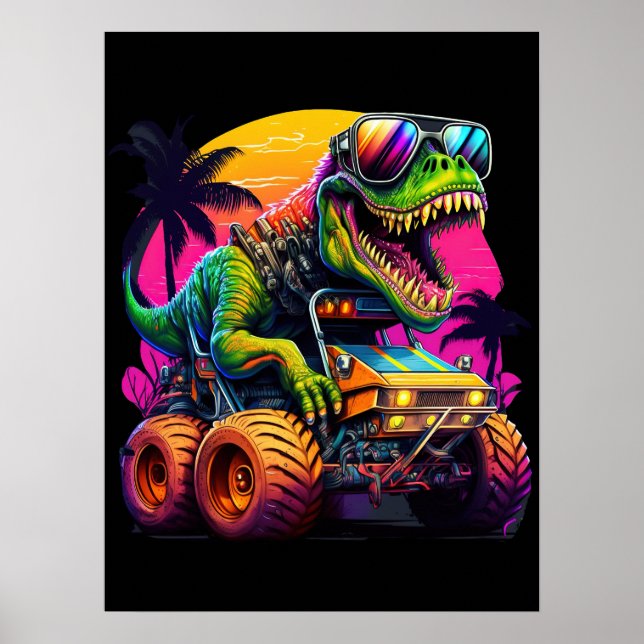 Poster Camion Dino Monster (Devant)