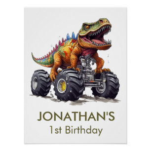 Poster Camion Dinosaure T-Rex Monster