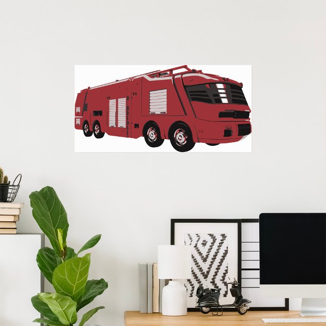 Poster Camion-feu futuriste (Créateur téléchargé)