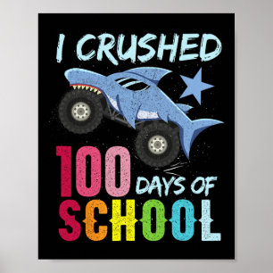 Poster Camion Monster De Requin 100 Jours De Vêtements Sc