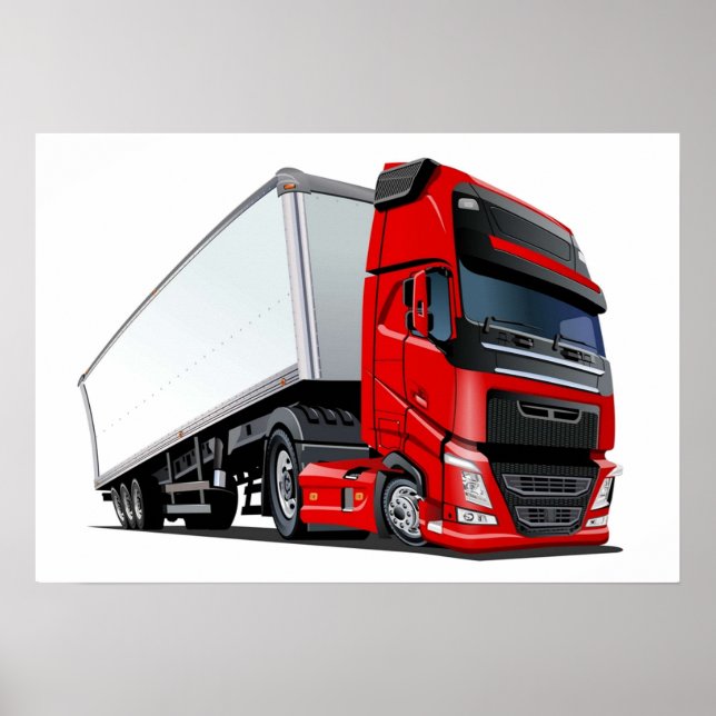 Poster Camion semi-caricature (Devant)