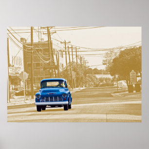 Poster Camionnage dans le centre-ville de Georgetown, Tex