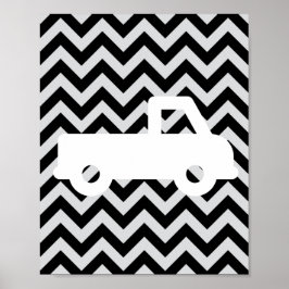 Poster Camions, canards et seaux, Chevron Nursery Wall Ar