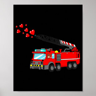 Poster Camions de pompiers de l'amour en quantité pour la