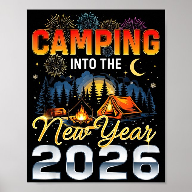 Poster Camng Into The New Year 2026 Fireworks Outdoor Vib (Devant)