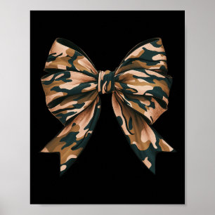 Poster Camo Coquette Bow Chasse au canard Chasse au canar