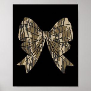 Poster Camo Coquette Bow Chasse au canard Chasse au canar