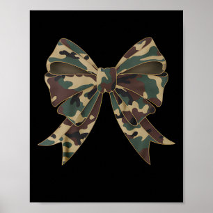 Poster Camo Coquette Bow Chasse au canard Filles Enfants 