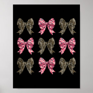 Poster Camo Coquette Bow Chasse Canard Enfants Filles Bow