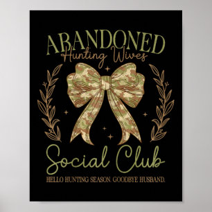 Poster Camo Coquette Bow Drôle Chasse Femme Dit Huntin