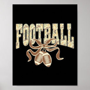 Poster Camo Footll Préparatoire Coquette Cerises Nœud Fem