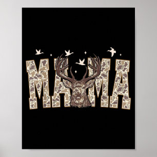 Poster Camo maman chasse de cerf camouflage fête des mère