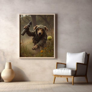 Poster Camouflage, Balle de Tennis et Pattes Tactiques