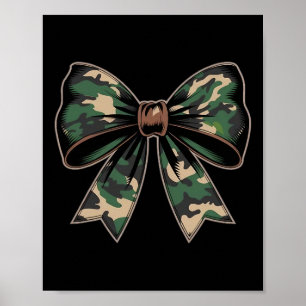 Poster Camouflage Vieux Camo Bow Camo Coquette Chasse aux