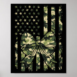 Poster Camouflage Vieux Camo Bow Camo Coquette Chasse aux