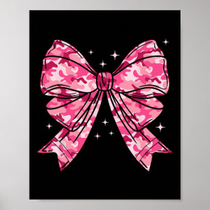 Poster Camouflage Vieux Camo Bow Camo Coquette Chasse aux