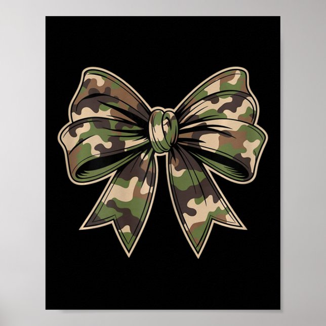 Poster Camouflage Vieux Camo Bow Camo Coquette Chasse aux (Devant)
