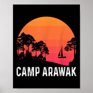 Poster Camp Arawak Retro Colonie de Vacances