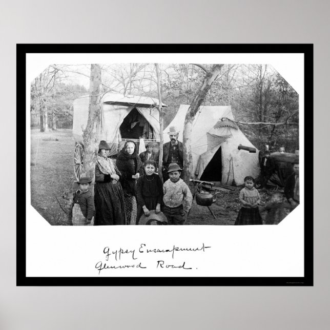 Poster Camp de Tziganes à Bethesda, MD 1888 (Devant)