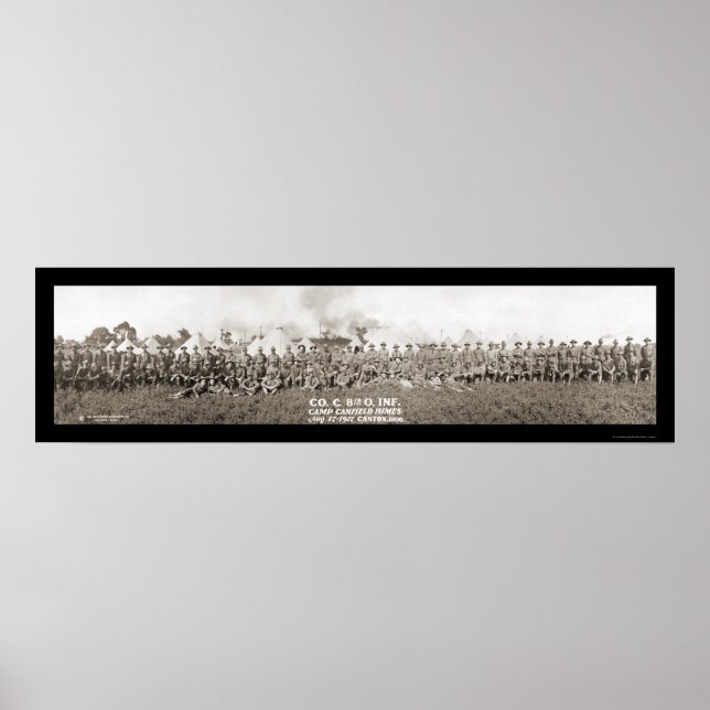 Poster Camp d'infanterie canton Photo OH 1917 (Devant)