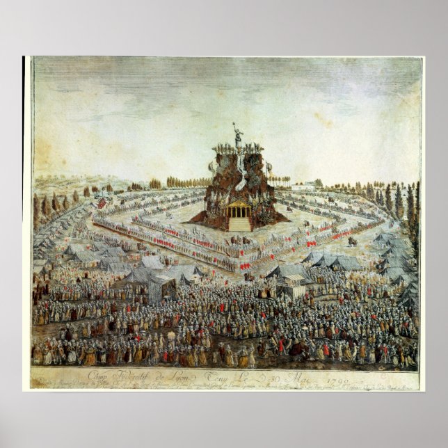 Poster Camp fédéral à Lyon, le 30 mai 1790 (Devant)