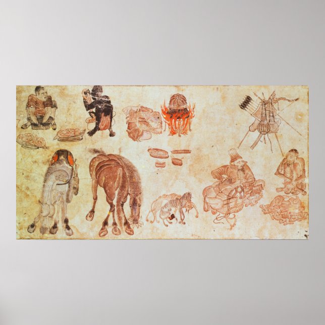 Poster Camp nomade mongol, XVe siècle (Devant)