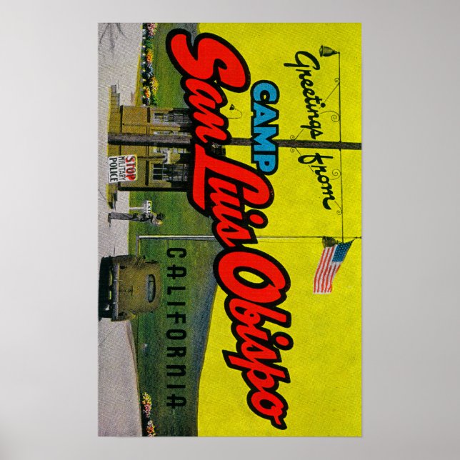 Poster Camp San Luis Obispo, Californie (Devant)