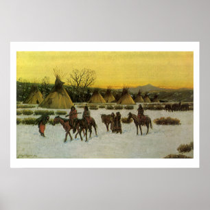 Poster Camp Sioux à Wounded Knee par John Hauser