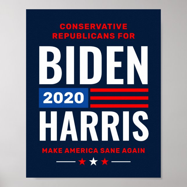 Poster Campagne des conservateurs pour Biden Harris 2020 (Devant)