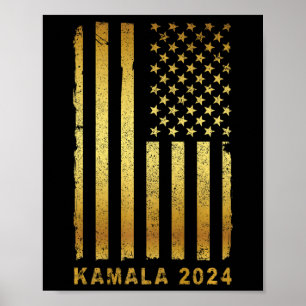 Poster Campagne du président Kamala Harris 2024 Retro Vin