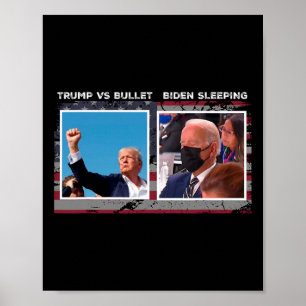 Poster Campagne électorale Usa 2024 trump Vs Balle 