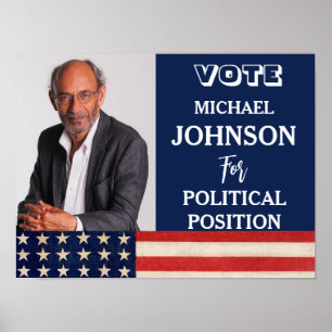 Poster Campagne politique de photo personnalisée