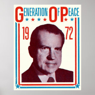 Poster Campagne présidentielle de Nixon 1972