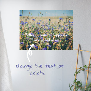 Poster Campagne rustique Champ de Cornflower